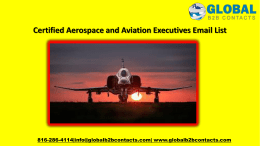 Certified Aerospace and Aviation Executives Email List