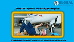Aerospace Engineers Marketing Mailing Lists