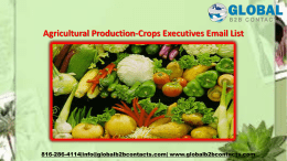 Agricultural Production-Crops Executives Email List