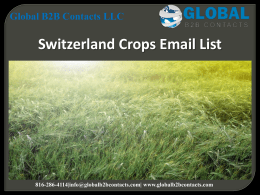 Switzerland Crops Email List