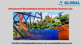 Amusement Recreational Service Executives Business List