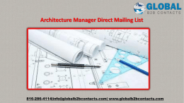 Architecture Manager Direct Mailing List