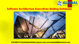 Software Architecture Executives Mailing Database