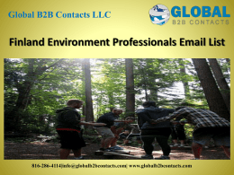 Finland Environment Professionals Email List