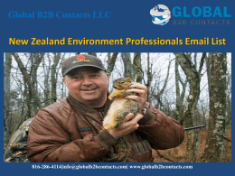 New Zealand Environment Professionals Email List