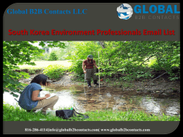 South Korea Environment Professionals Email List