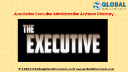 Association Executive Administrative Assistant Directory