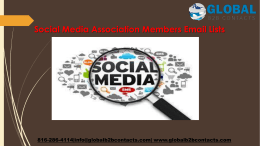 Social Media Association Members Email Lists