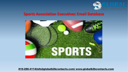 Sports Association Executives Email Database