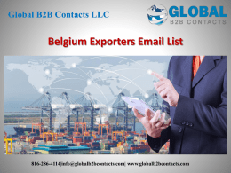 Belgium Exporters Email List