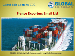 France Exporters Email List