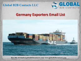 Germany Exporters Email List