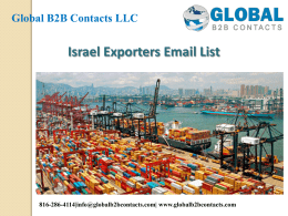 Israel Exporters Email List