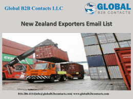 New Zealand Exporters Email List