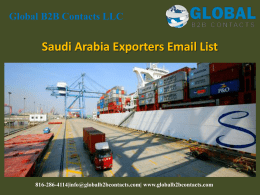 Saudi Arabia Exporters Email List