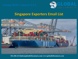 Singapore Exporters Email List