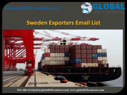 Sweden Exporters Email List