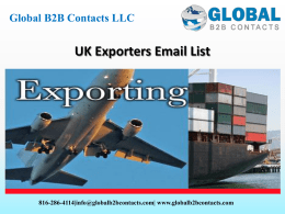 UK Exporters Email List