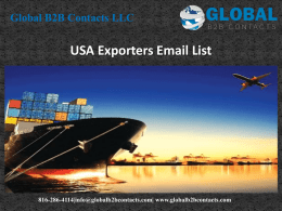 USA Exporters Email List