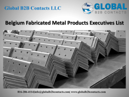 Belgium Fabricated Metal Products Executives List