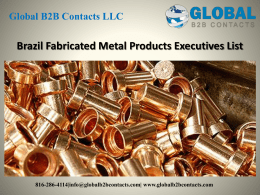 Brazil Fabricated Metal Products Executives List