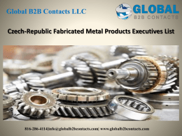 Czech-Republic Fabricated Metal Products Executives List