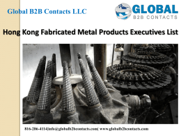 Hong Kong Fabricated Metal Products Executives List