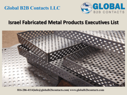 Israel Fabricated Metal Products Executives List