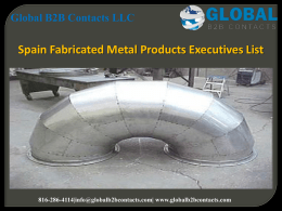 Spain Fabricated Metal Products Executives List