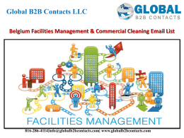 Belgium Facilities Management & Commercial Cleaning Email List