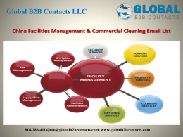 China Facilities Management & Commercial Cleaning Email List