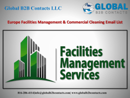 Europe Facilities Management & Commercial Cleaning Email List