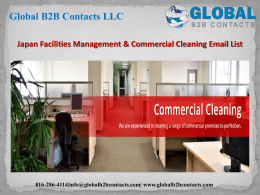 Japan Facilities Management & Commercial Cleaning Email List