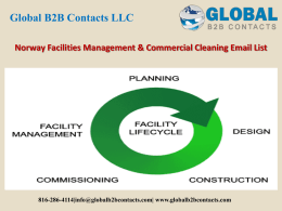Norway Facilities Management & Commercial Cleaning Email List