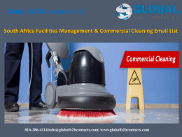 South Africa Facilities Management & Commercial Cleaning Email List