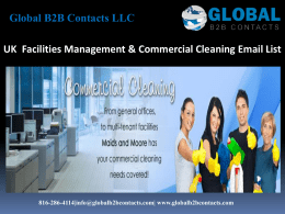 UK  Facilities Management & Commercial Cleaning Email List