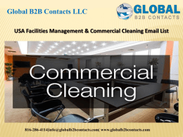 USA Facilities Management & Commercial Cleaning Email List