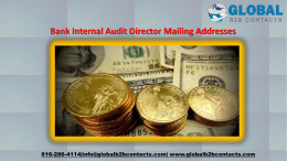 Bank Internal Audit Director Mailing Addresses