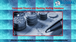 Corporate Finance and Banking Mailing Database