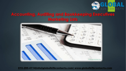 Accounting, Auditing and Bookkeeping Executives Marketing Lists