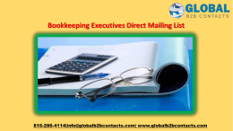 Bookkeeping Executives Direct Mailing List