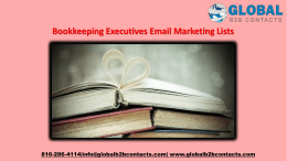 Bookkeeping Executives Email Marketing Lists