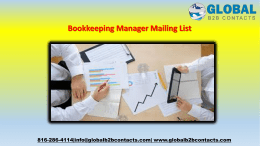 Bookkeeping Manager Mailing List