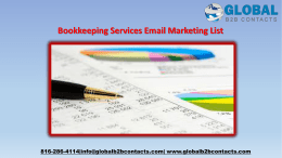Bookkeeping Services Email Marketing List