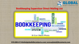 Bookkeeping Supervisor Direct Mailing List
