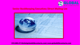 Senior Bookkeeping Executives Direct Mailing List