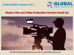 Mexico Film and Video Production Services Email List