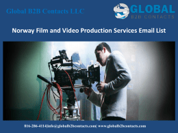 Norway Film and Video Production Services Email List