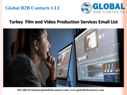 Turkey  Film and Video Production Services Email List