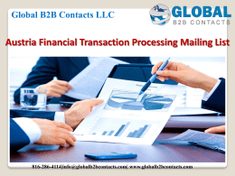 Austria Financial Transaction Processing Mailing List